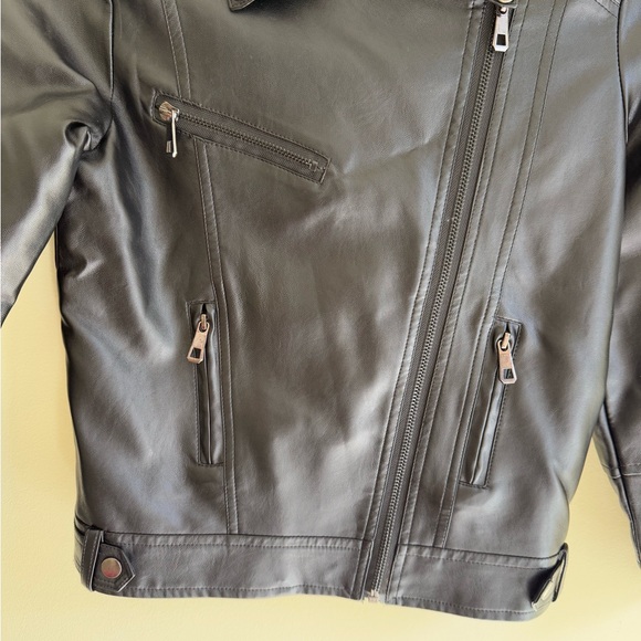 Lehour Black Faux Leather Jacket *GREAT USED CONDITION* - Picture 3 of 13